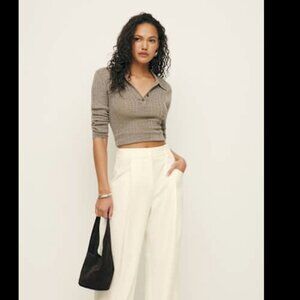 Reformation Alfred Pant White - Size 0